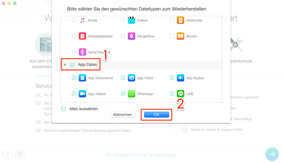 Effizient gelöschte Apps wiederherstellen auf dem iPhone iMobie