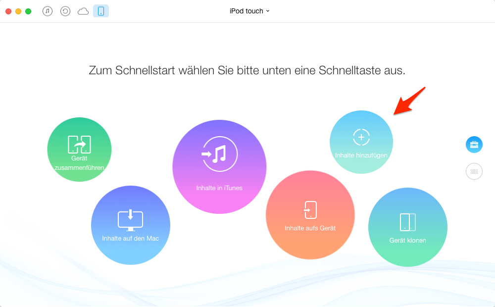 Apps vom Computer auf iPod touch – Schritt 1