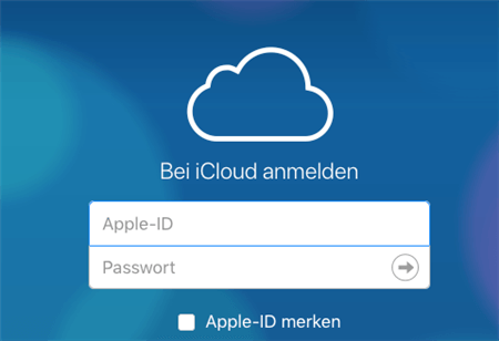 Apple ID bei iCloud anmelden