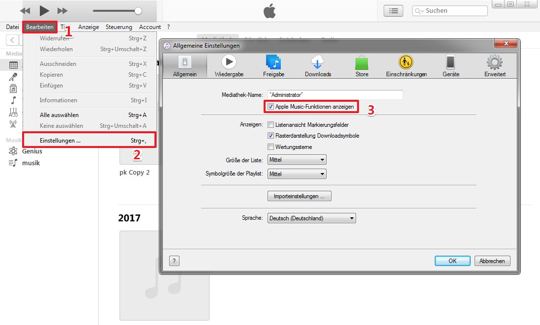 Apple Musik-deaktivieren