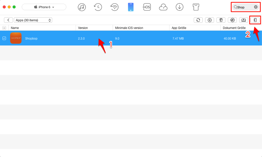 Apps vom iPhone auf iPad mini übertragen – Schritt 4