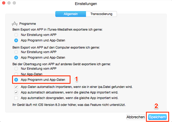 Apps und App-Daten vom iPhone auf iPad gleichzeitig übertragen