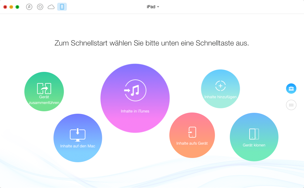 Apps vom iPad auf Mac mit AnyTrans – Schritt 2