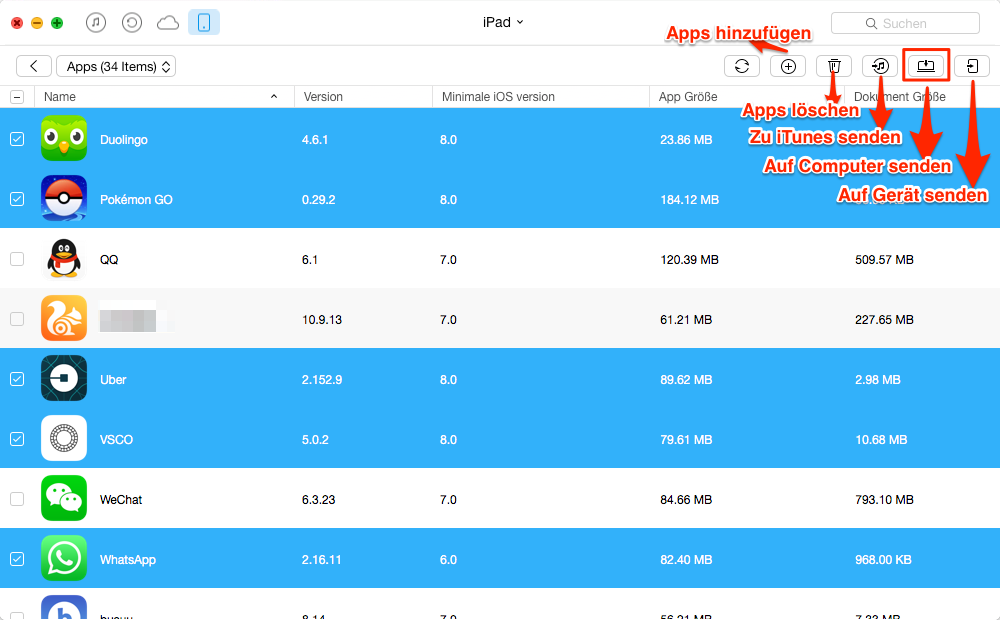Apps vom iPad auf Mac übertragen – Schritt 4