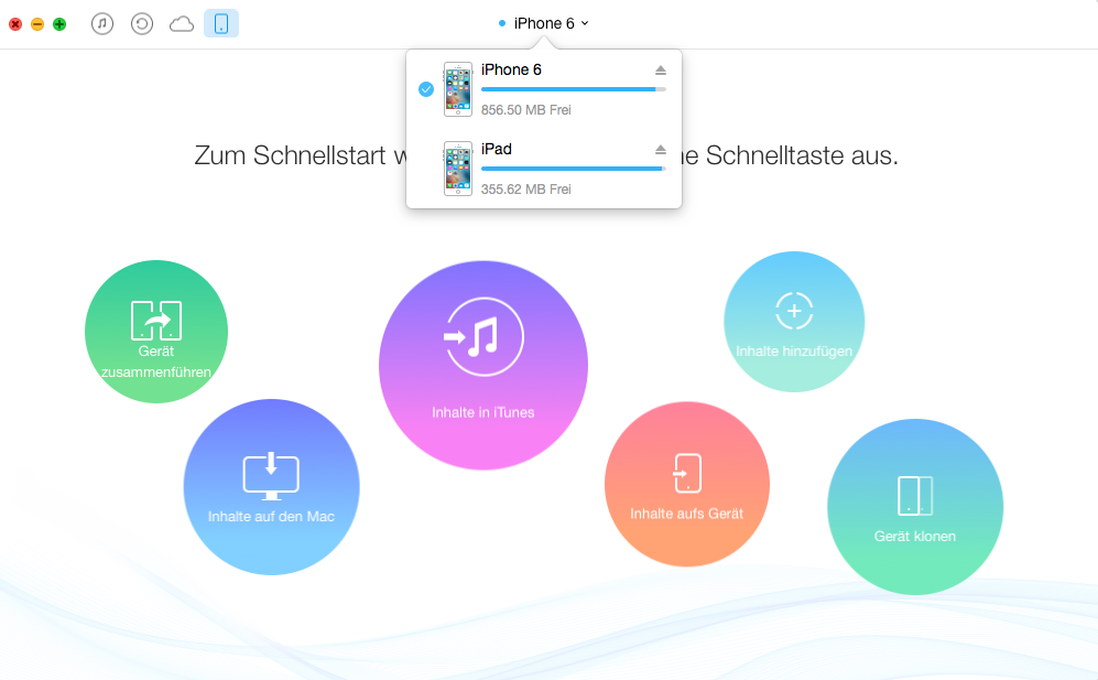 iPhone Apps exportieren – Schritt 1