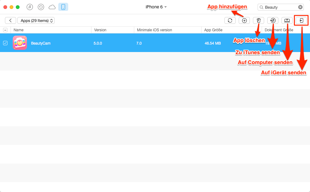 Apps vom iPhone auf iPad mini übertragen – Schritt 5