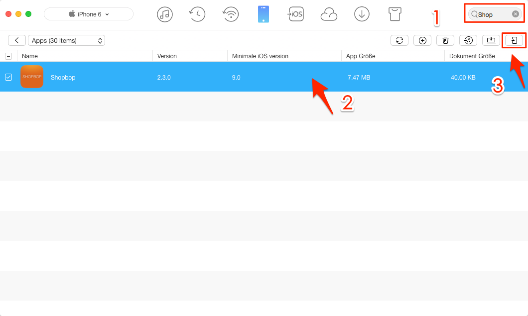 Apps vom iPhone zum iPhone 7 übertragen – Schritt 4