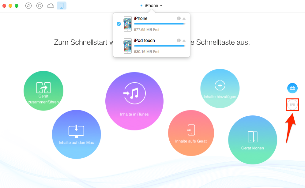 iPhone Apps auf iPod, ohne iTunes – Schritt 1