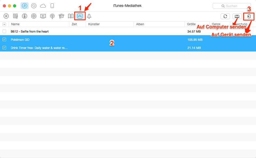 Apps auf iPad, ohne iTunes – Schritt 2