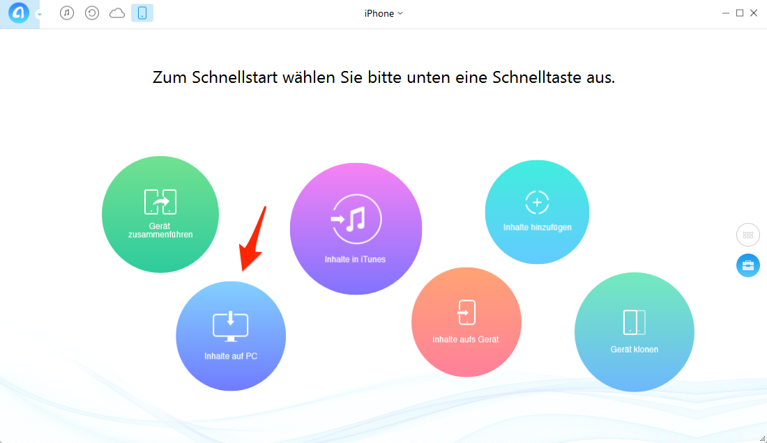 Audiodateien vom iPhone auf PC übertragen – Schritt 2