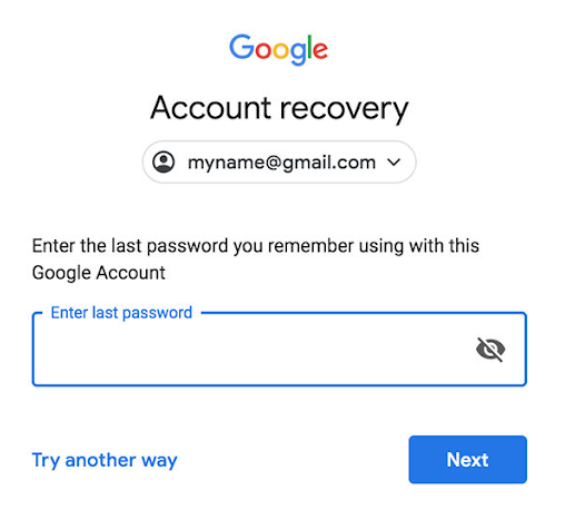 Wählen Sie auf der Sicherheitsüberprüfungsseite „Dies ist mein Konto“