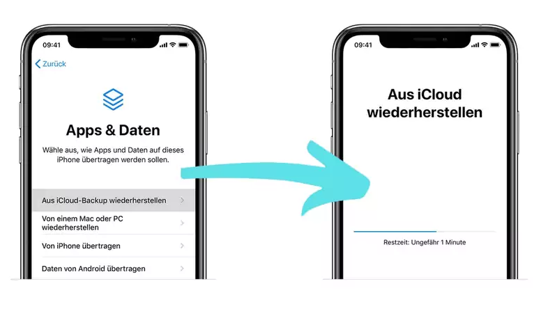 Aus iCloud wiederherstellen