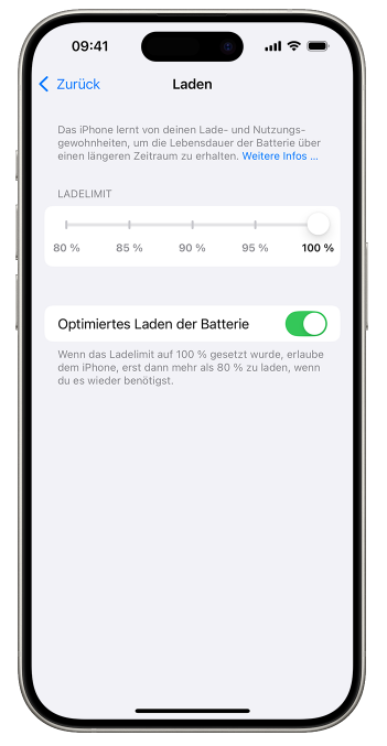 Batteriesparmodus und Hintergrunddaten anpassen​