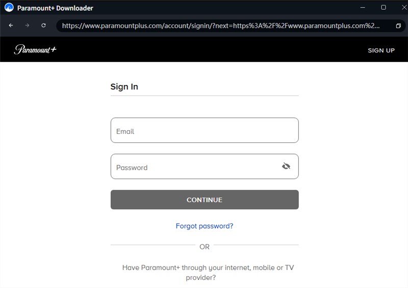 Bei Paramount+ Konto anmelden