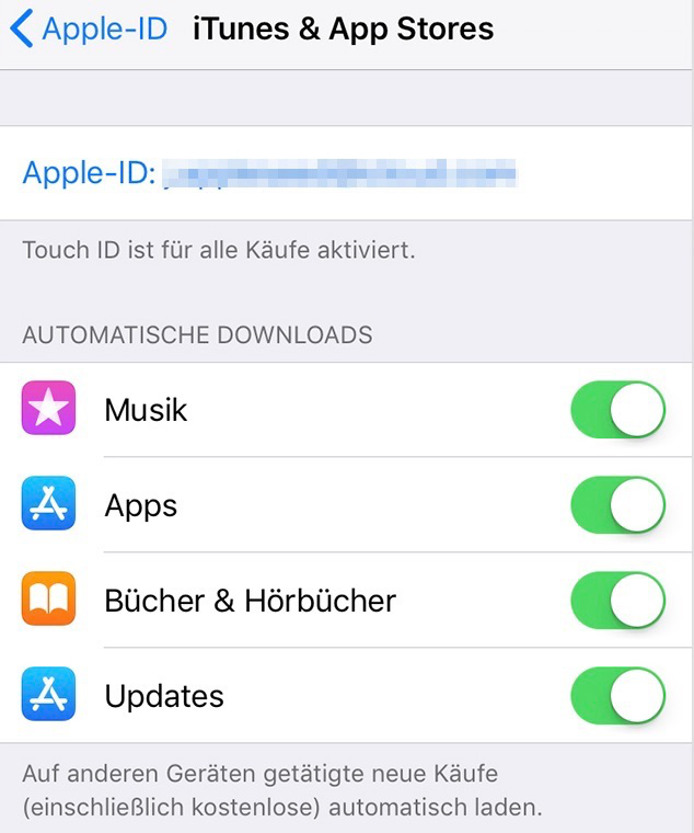 iOS 12 langsam fixieren – Automatische Downloads deaktivieren