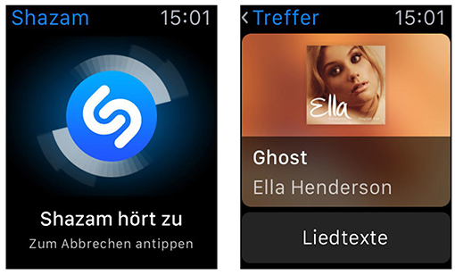 Beste Apps von Apple-Watch – Shazam