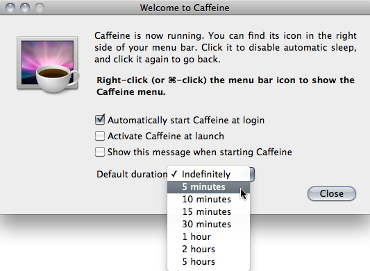 Caffeine - Top App von Mac