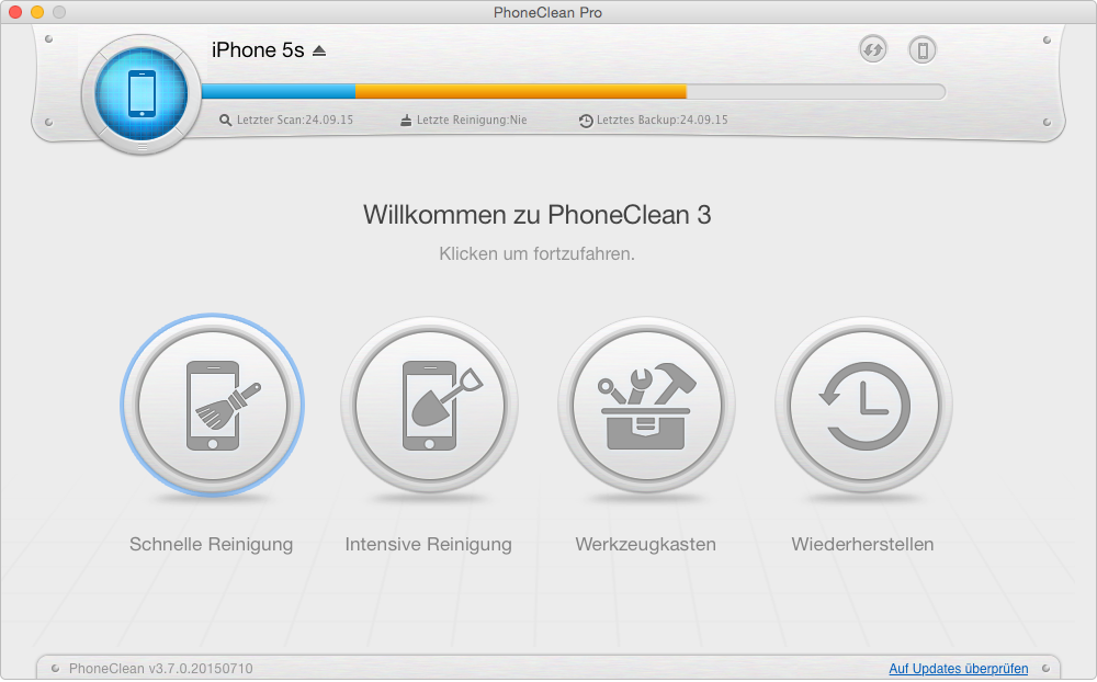 Beste App für Mac - PhoneClean