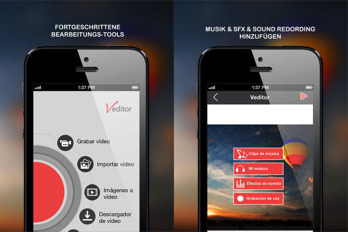 Veditor – Beste Weihnachtsvideo-App für Weihnachten