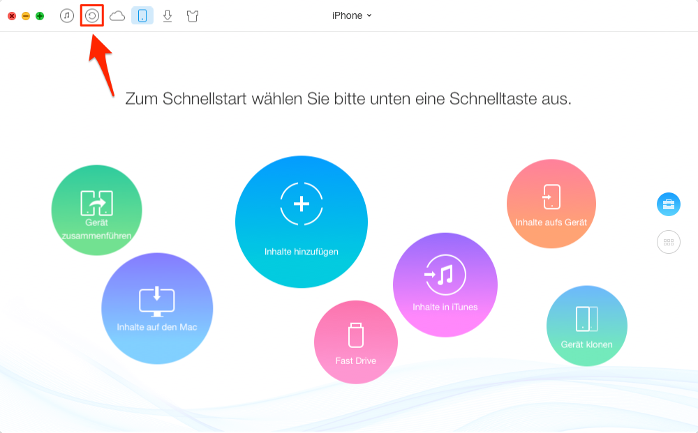 Bestimmte Daten vom iTunes-Backup auf iPhone – Schritt 1
