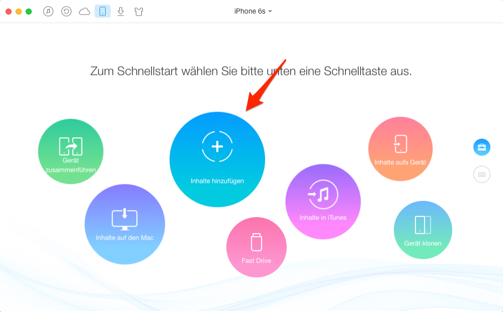 Nur Fotos vom iTunes-Backup auf iPhone – Schritt 1