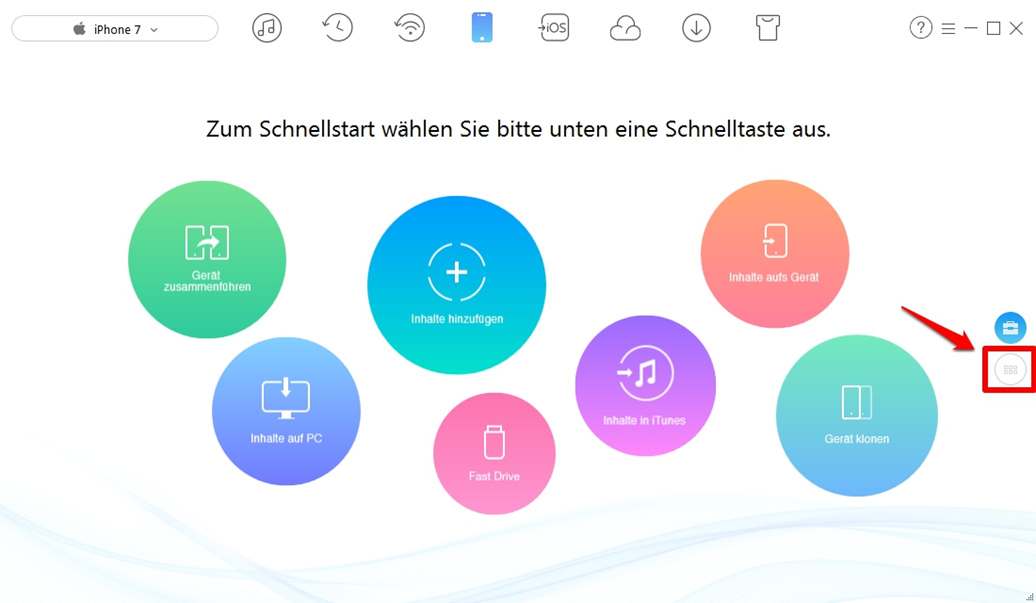 AnyTrans starten und Fotobibliothek wählen - Schritt 1