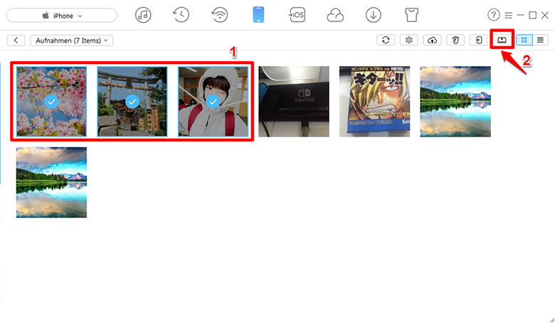 Bilder vom iPhone auf Computer übertragen – Schritt 3