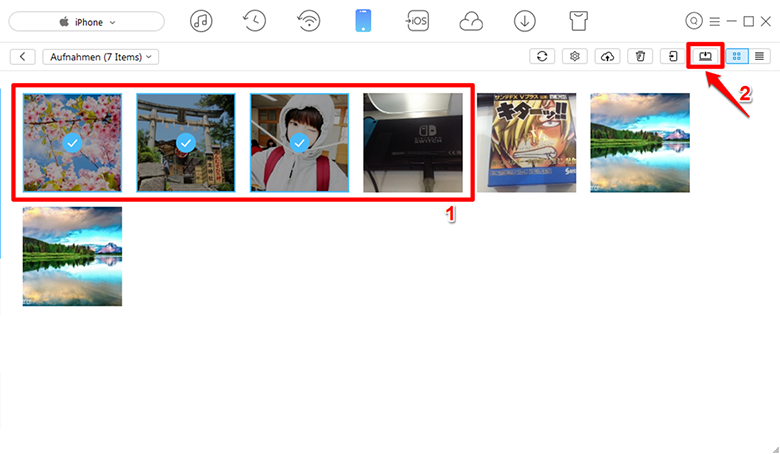 Bilder vom iPhone auf Computer landen – Schritt 3