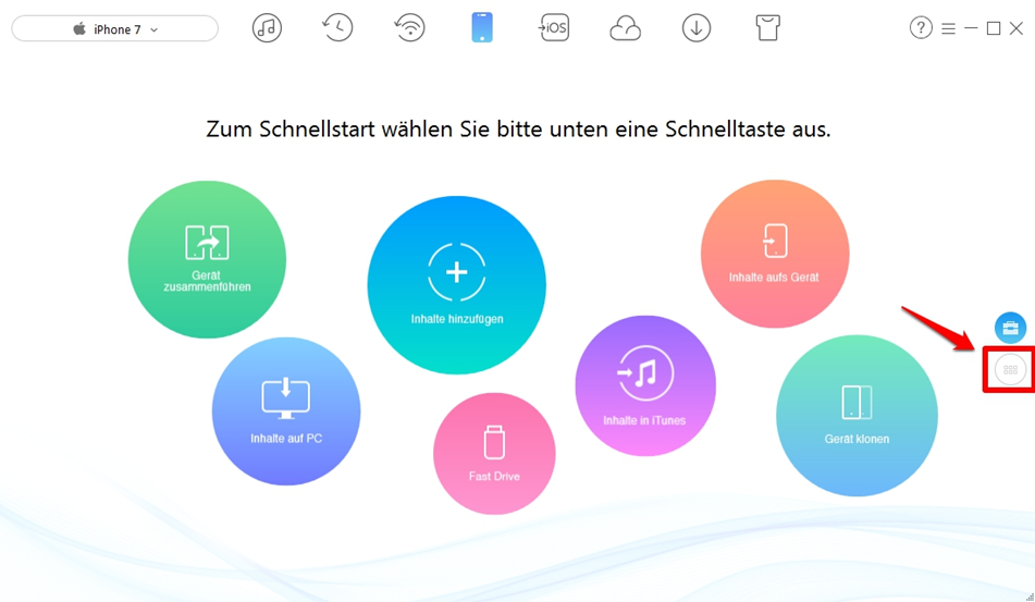 Fotos vom iPhone auf PC transportieren – Schritt 1