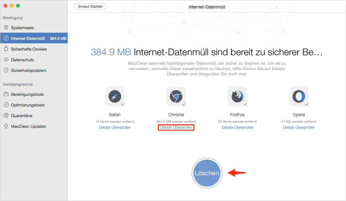 Sicher! Chrome Suchverlauf vom Mac löschen - Schritt 3