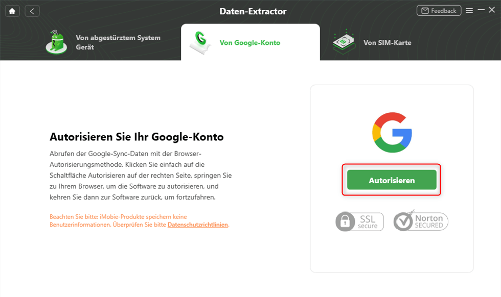 DroidKit-Daten-Extractor-von Google-Konto-autorisieren