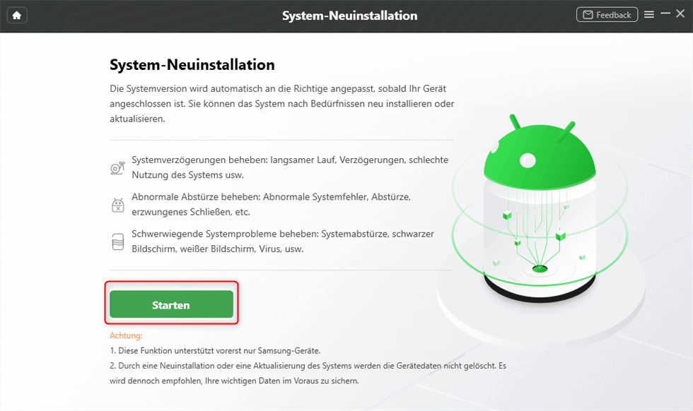 DroidKit-System-Neuinstallation-Starten