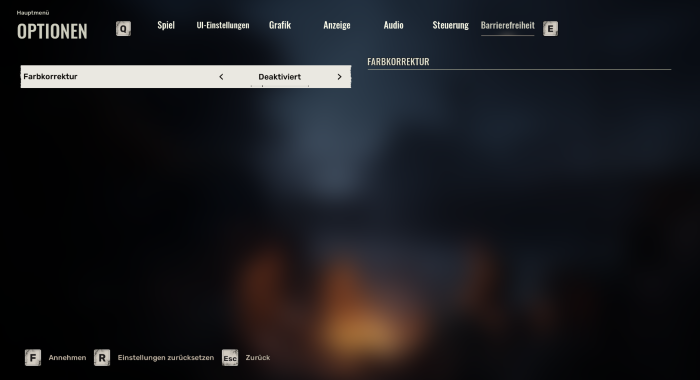 Deaktivieren Sie die Farbkorrektur