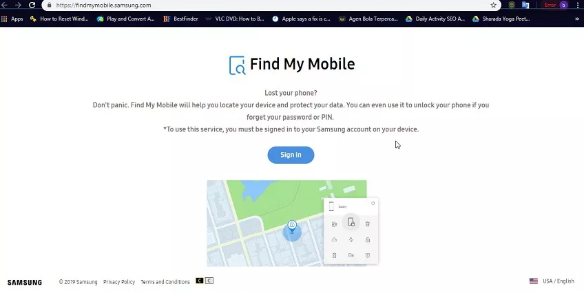 Rufen Sie den Dienst "Finde mein Mobilgerät"