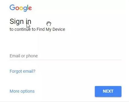 Rufen Sie das Portal "Mein Gerät finden"