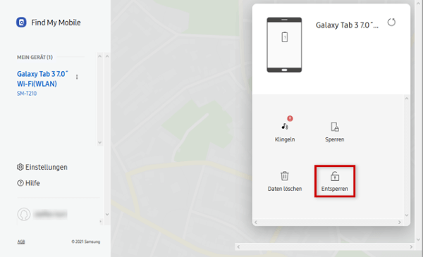 Klicken Sie auf „Entsperren“ oder „Zurücksetzen“
