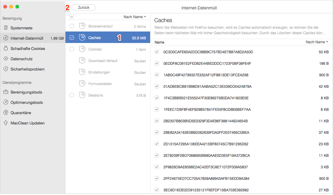 Firefox Cache auf dem Mac schnell entfernen – Schritt 3