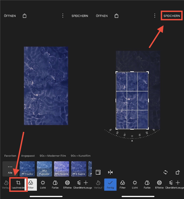 Iphone Bilder Zuschneiden Drehen Langzeitbelichtung Erstellen