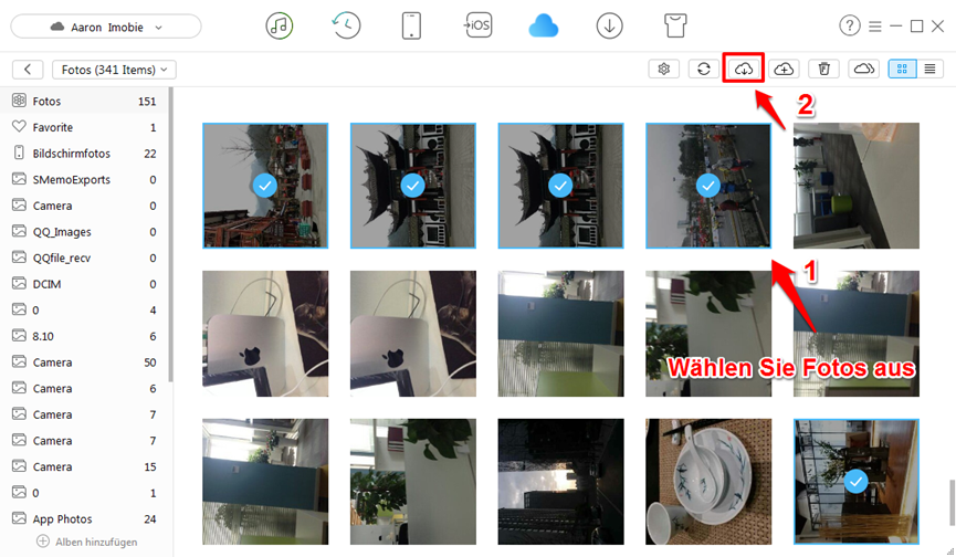 Fotos in iCloud laden – Fotos auf PC laden