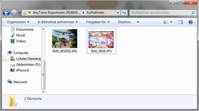 Fotos vom iPhone 7 auf PC transportieren