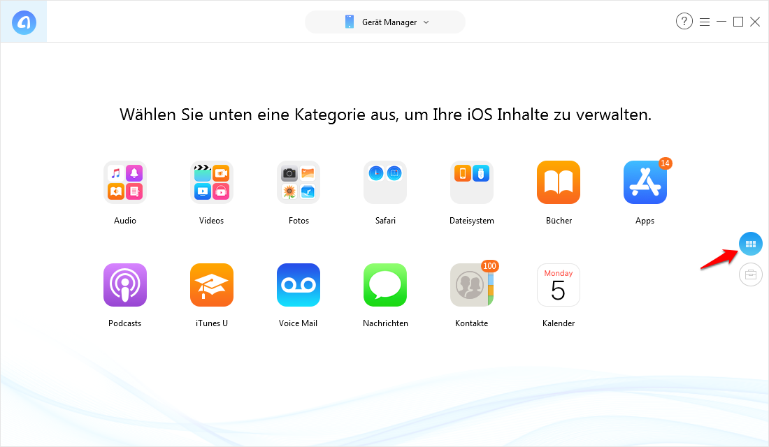 Fotos klicken und Fotomediathek auswählen - Schritt 2