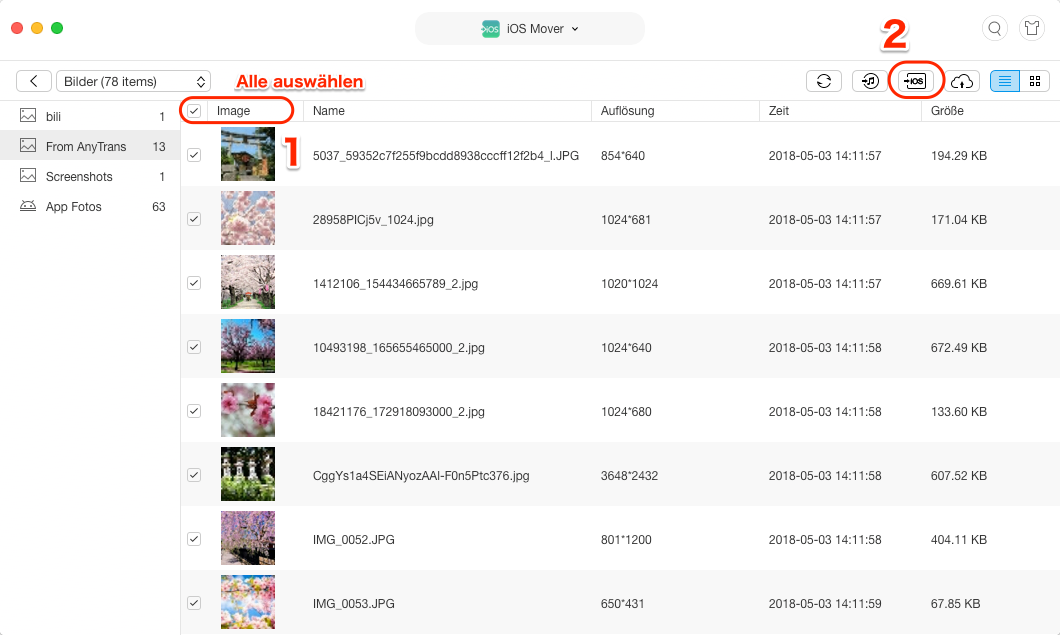 Wie kann man Fotos von Android auf iPad kostenlos übertragen