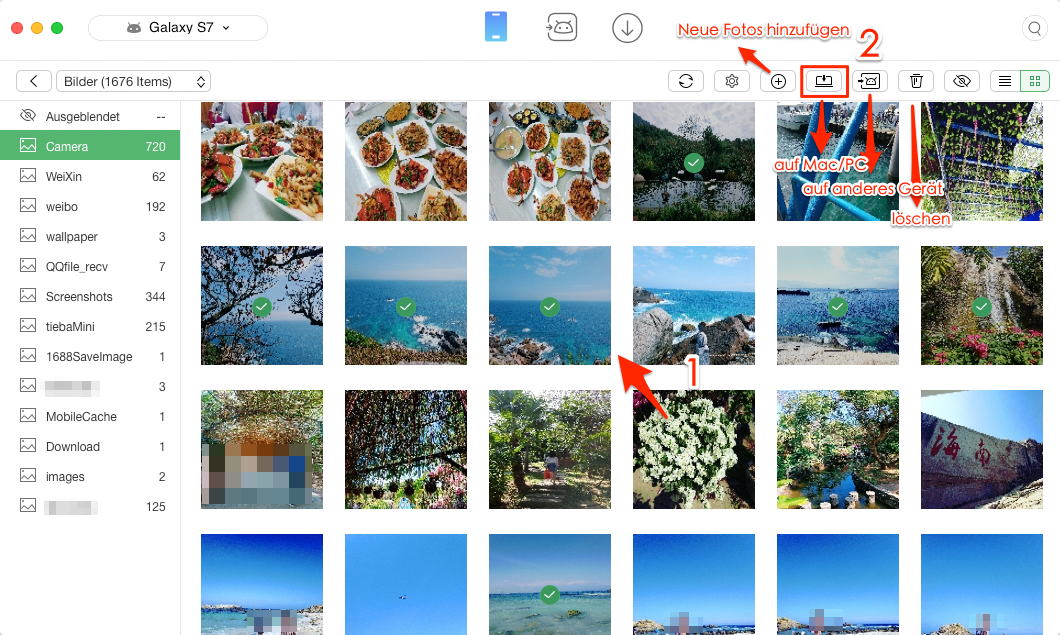 3 Schritte! Fotos von Android einfach auf Mac übertragen iMobie