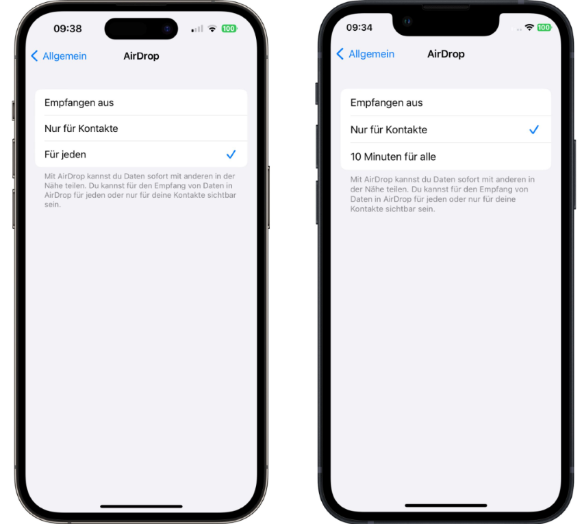 Für jeden oder Nur für Kontakte