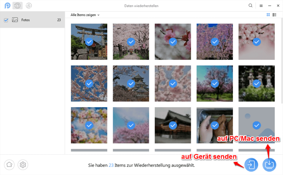 auf Gerät/PC senden