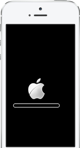 Problem von iOS 8 - auf Apple Logo stecken