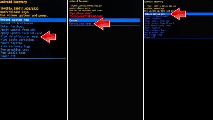 Hardware-Reset im Wiederherstellungsmodus