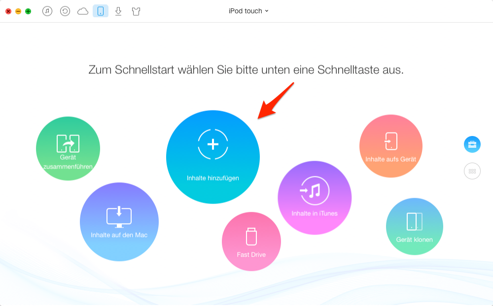 iPod Musik hinzufügen – Schritt 1