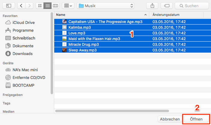 Musik auf iPod übertragen – Schritt 2