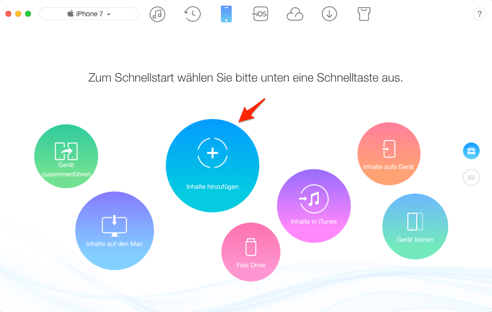 Musik vom Mac auf iPhone übertragen – Schritt 1